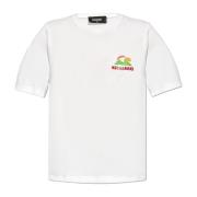 Bedrukt T-shirt Dsquared2 , White , Dames