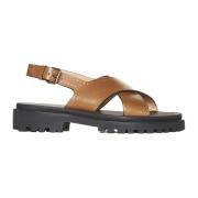 Studded Leren Sandalen Isabel Marant , Brown , Dames