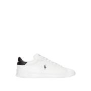 Witte Leren Sneakers voor Heren Ralph Lauren , White , Heren