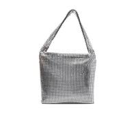 Zilveren Pixel Hobo Clutch Tas Paco Rabanne , Gray , Dames