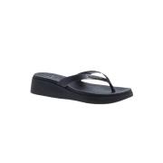 Hoge Plateau Zwarte Slippers Havaianas , Black , Dames