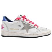 Wit Grijs Paars Ster Sneakers Golden Goose , White , Dames