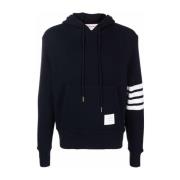 4-Bar Stripe Hoodie Sweaters Thom Browne , Blue , Heren