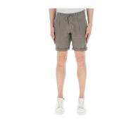 Linnen Casual Bermuda Shorts 40Weft , Gray , Heren