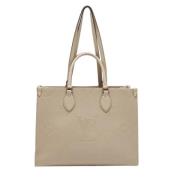 Pre-owned Leather totes Louis Vuitton Vintage , White , Dames