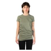 Groen Katoenen T-Shirt Basic Level Rick Owens , Green , Dames