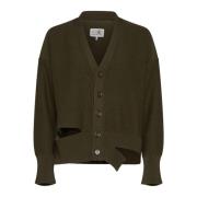 Cut-Out Cardigan met Knopen MM6 Maison Margiela , Green , Dames