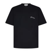 Zwart Logo Boxy Fit T-shirt Studio Nicholson , Black , Heren