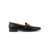 Handschoenleer Loafer met Klem Mara Bini , Blue , Dames