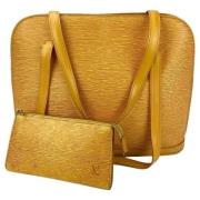 Pre-owned Leather totes Louis Vuitton Vintage , Yellow , Dames