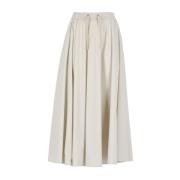 Lange Beige Rok Elastische Taille Herno , Beige , Dames