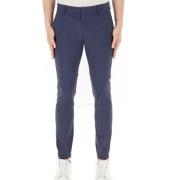 Blauwe Broek met Zakken en Logo Dondup , Blue , Heren