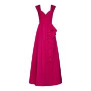 Fuchsia Roze Off-Shoulder A-Lijn Jurk Marchesa , Pink , Dames