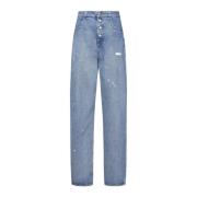 Blauwe Jeans met 5 Zakken MM6 Maison Margiela , Blue , Dames