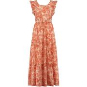 Stijlvolle Maxi Jurk Delia Oranje Amaya Amsterdam , Multicolor , Dames