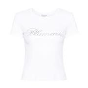 T-Shirt N0100 Stijlvolle Casual Tee Blumarine , White , Dames