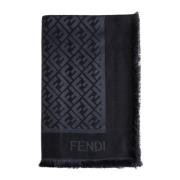 Zwarte Sjaal Collectie Fendi , Black , Dames