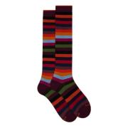 Bourgondische Gestreepte Katoenen Sokken Gallo , Multicolor , Dames