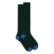 Groene gestippelde katoenen sokken Gallo , Multicolor , Heren