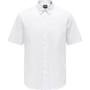 Short Sleeve Shirts Only & Sons , White , Heren