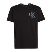 Monogram Tee Shirt Calvin Klein Jeans , Black , Heren