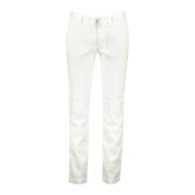 Witte Chino Broek Slim Fit Alberto , White , Heren