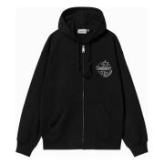 Hoodie Jas Ablaze Zwart & Wax Carhartt Wip , Black , Heren