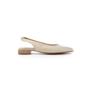 Leren Slingback Sandalen voor Vrouwen Mjus , Beige , Dames