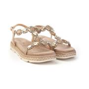 Flat Sandals Alma EN Pena , Brown , Dames