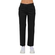 Stretch gabardine broek Via Masini 80 , Black , Dames