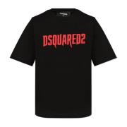 Bedrukt T-shirt Dsquared2 , Black , Dames