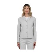 Slim Fit Jas Max Mara , Gray , Dames