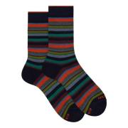 Korte sokken met multicolor microstrepen Gallo , Multicolor , Heren