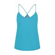 Lichtblauwe Technische Jersey Top Jane Lushka , Blue , Dames