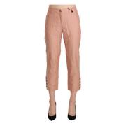 Cropped Trousers Ermanno Scervino , Pink , Dames