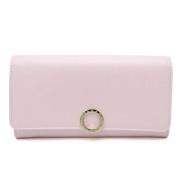 Pre-owned Leather wallets Bvlgari Vintage , Pink , Dames