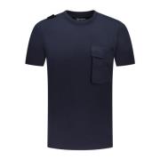 Blauw Katoenen T-Shirt Mas8388M428Inknavy/1733 Ma.strum , Blue , Heren