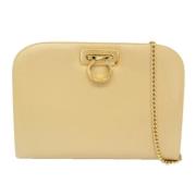 Pre-owned Leather shoulder-bags Salvatore Ferragamo Pre-owned , Beige ...