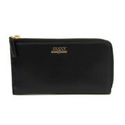 Pre-owned Leather wallets Gucci Vintage , Black , Dames