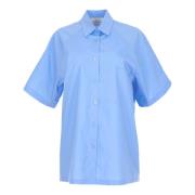 Parachute Cotton Shirt Selvaggia Vicario Cinque , Blue , Dames