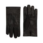 Lamsleren Wolgevoerde Handschoenen Stijlvol Model Armani , Black , Uni...