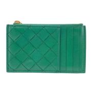 Pre-owned Leather wallets Bottega Veneta Vintage , Green , Dames