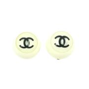 Pre-owned Plastic earrings Chanel Vintage , White , Dames