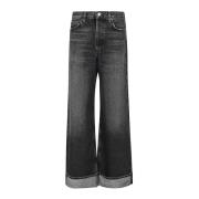 Hoge Taille Skinny Jeans Agolde , Black , Dames