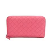 Pre-owned Leather wallets Bottega Veneta Vintage , Pink , Dames