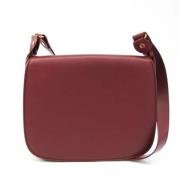 Pre-owned Leather shoulder-bags Cartier Vintage , Red , Dames