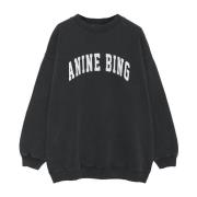 Cool Print Sweatshirt Gewassen Zwart Anine Bing , Black , Dames