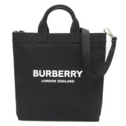 Pre-owned Leather handbags Burberry Vintage , Black , Dames
