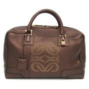 Pre-owned Leather handbags Loewe Pre-owned , Brown , Dames