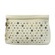 Pre-owned Leather clutches Jimmy Choo Pre-owned , White , Dames